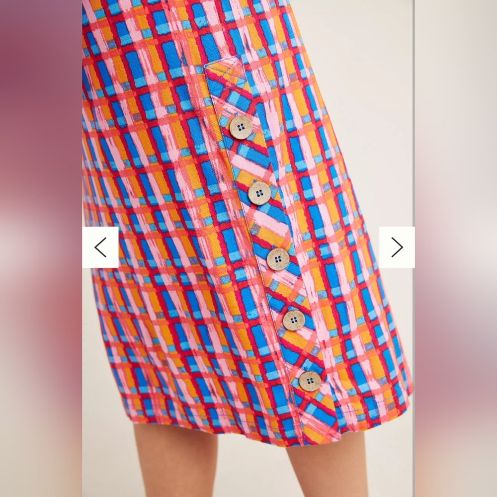 NWOT Anthropologie Abstract Midi Dress - Picture 3 of 10